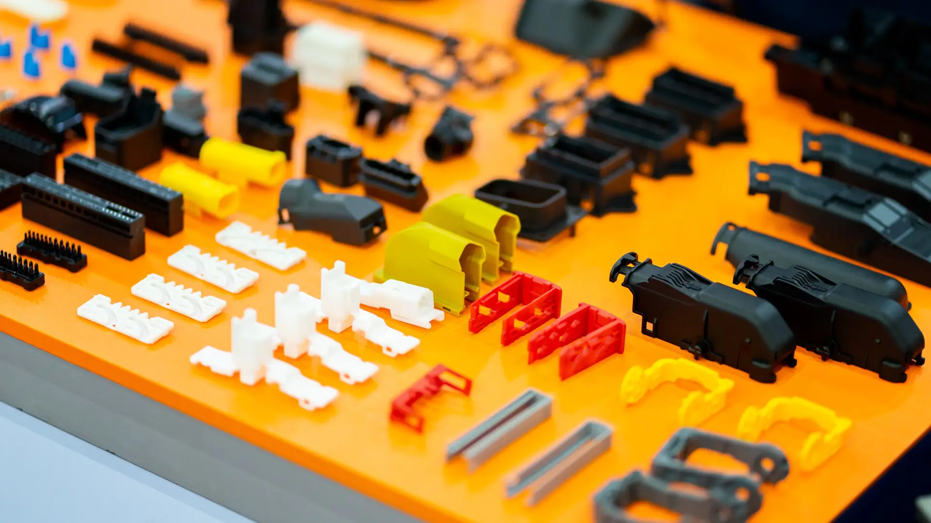 Plastic and rubber parts of automotive manufacturing by high precision mold injection in the industrial factory